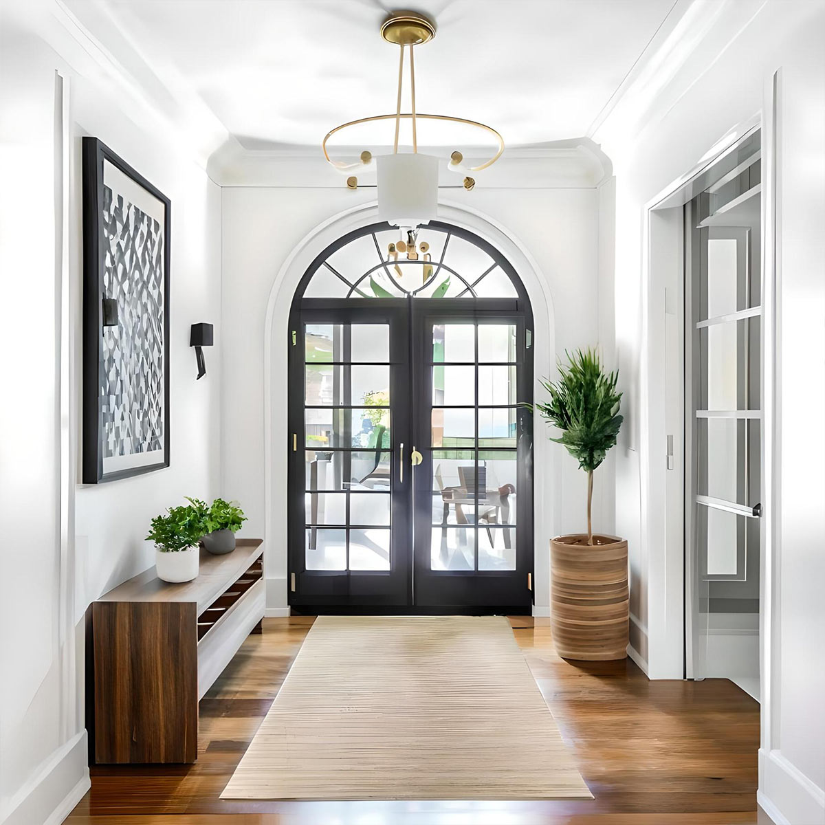 Deep cleaned entry hall