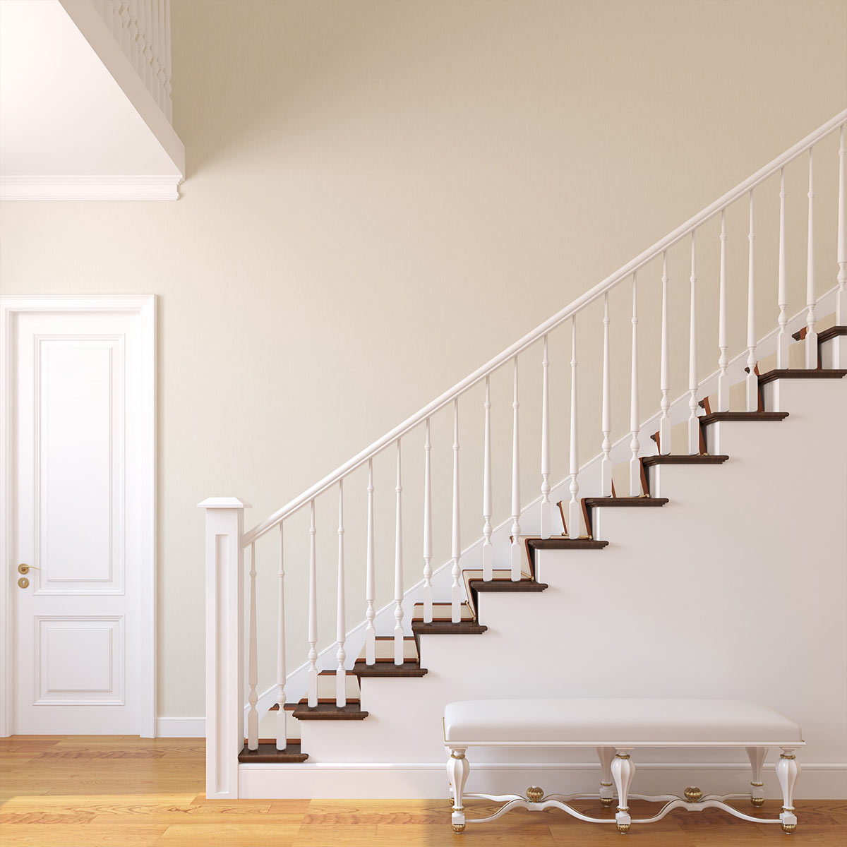 Deep cleaned staircase