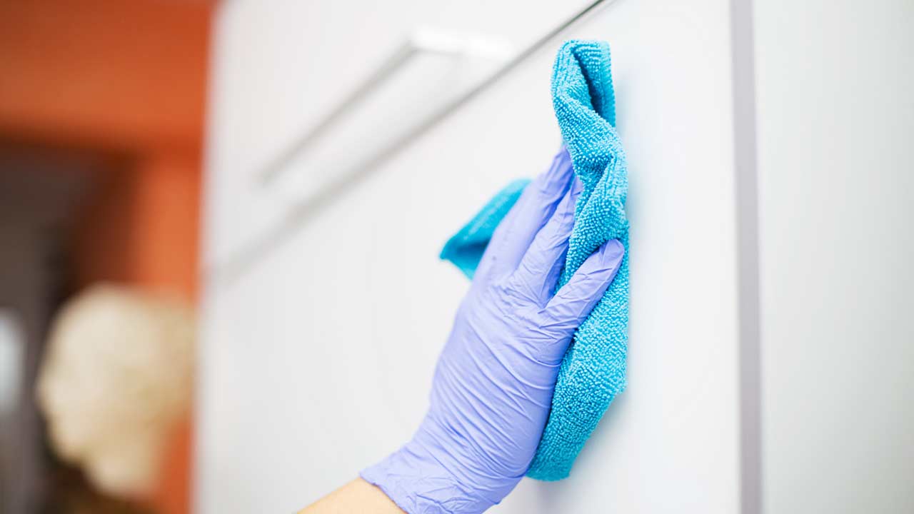 Clinic restroom sanitized