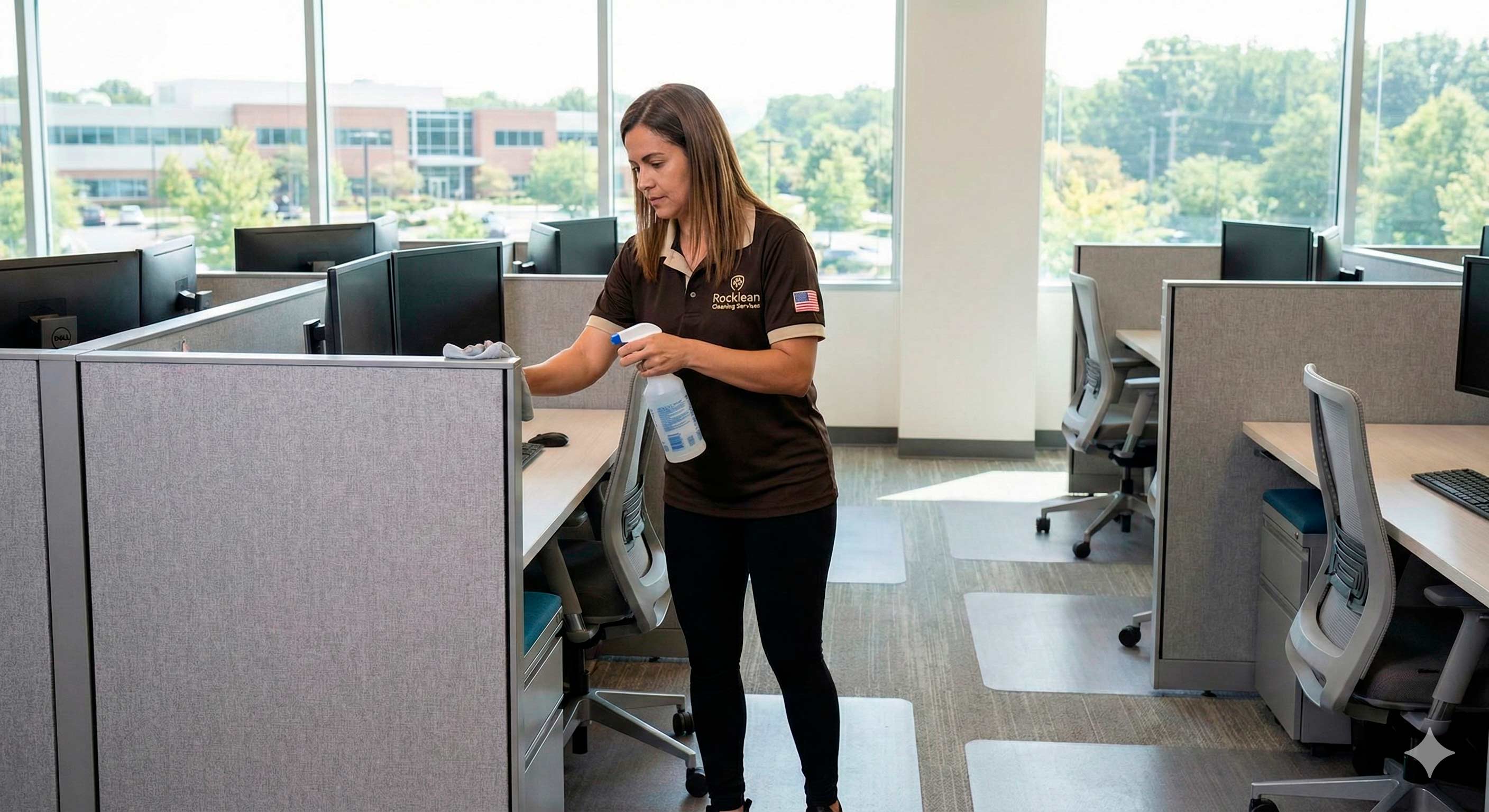 Rocklean cleaning professional at work